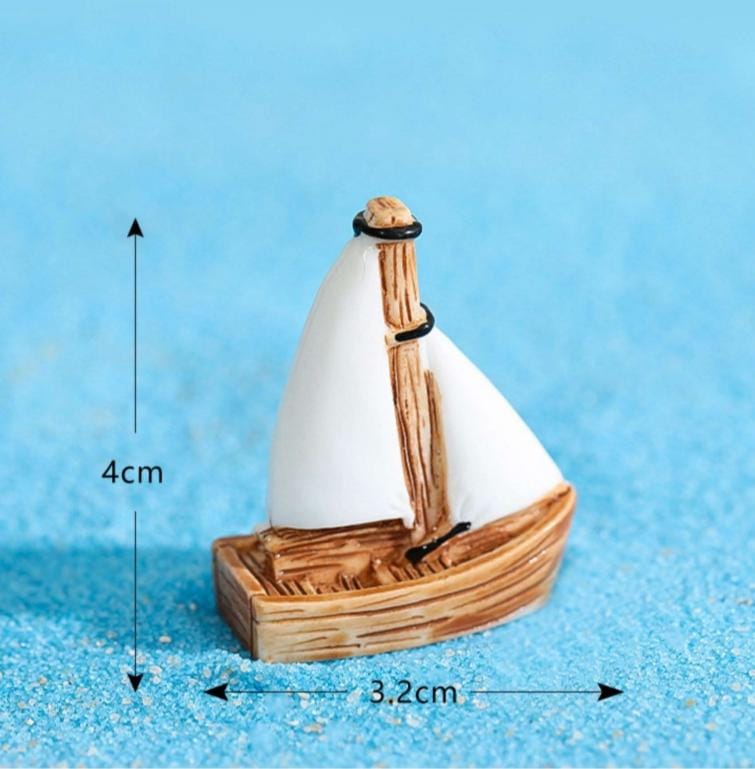 Wooden sail boat miniature