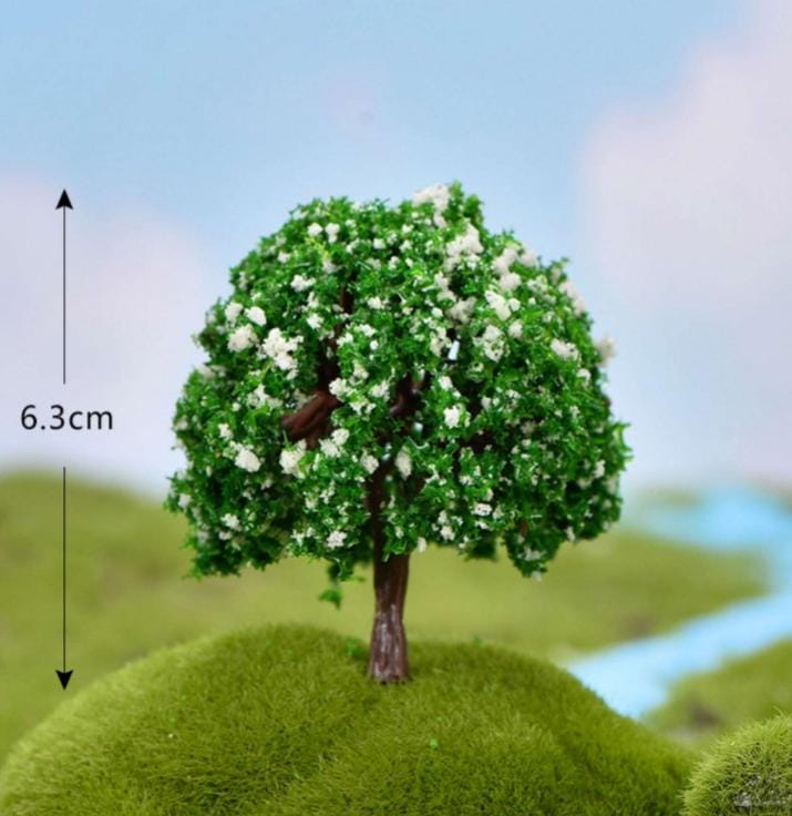 White & green flower tree
