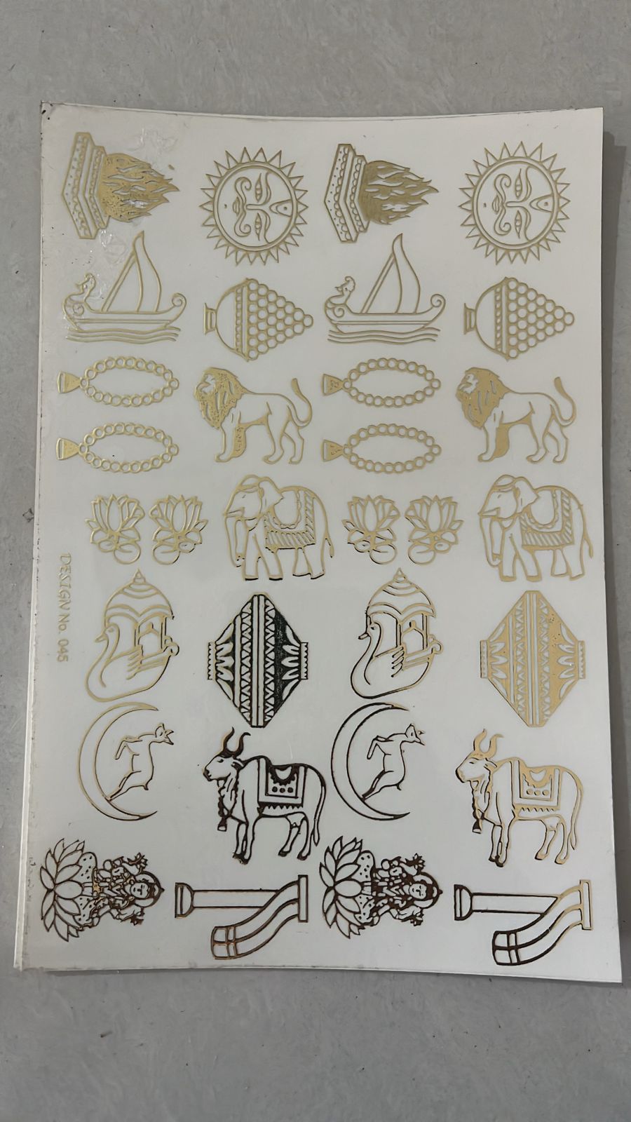 14 Swapna Embossed stickers
