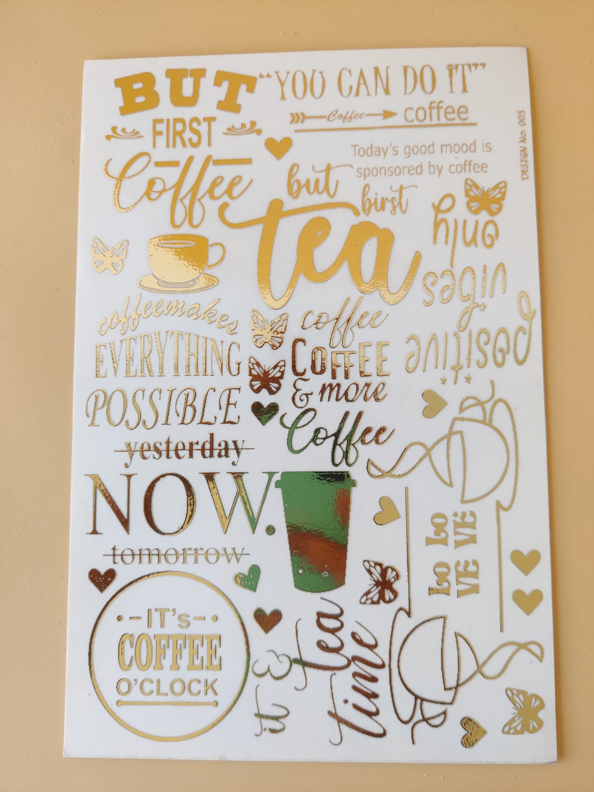 Tea/Coffee Sticker