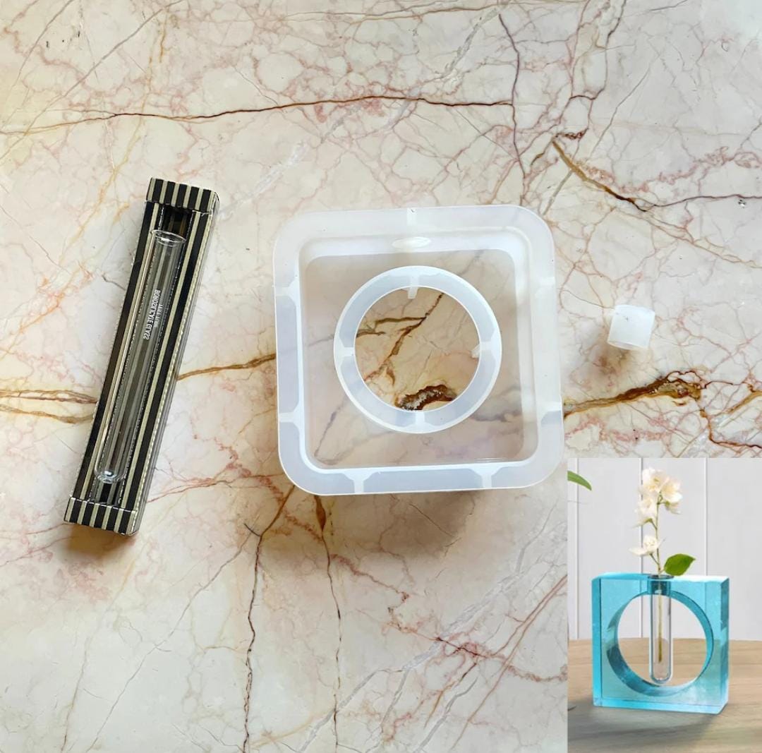 Tube Planter Mould with Tube - Square Mould