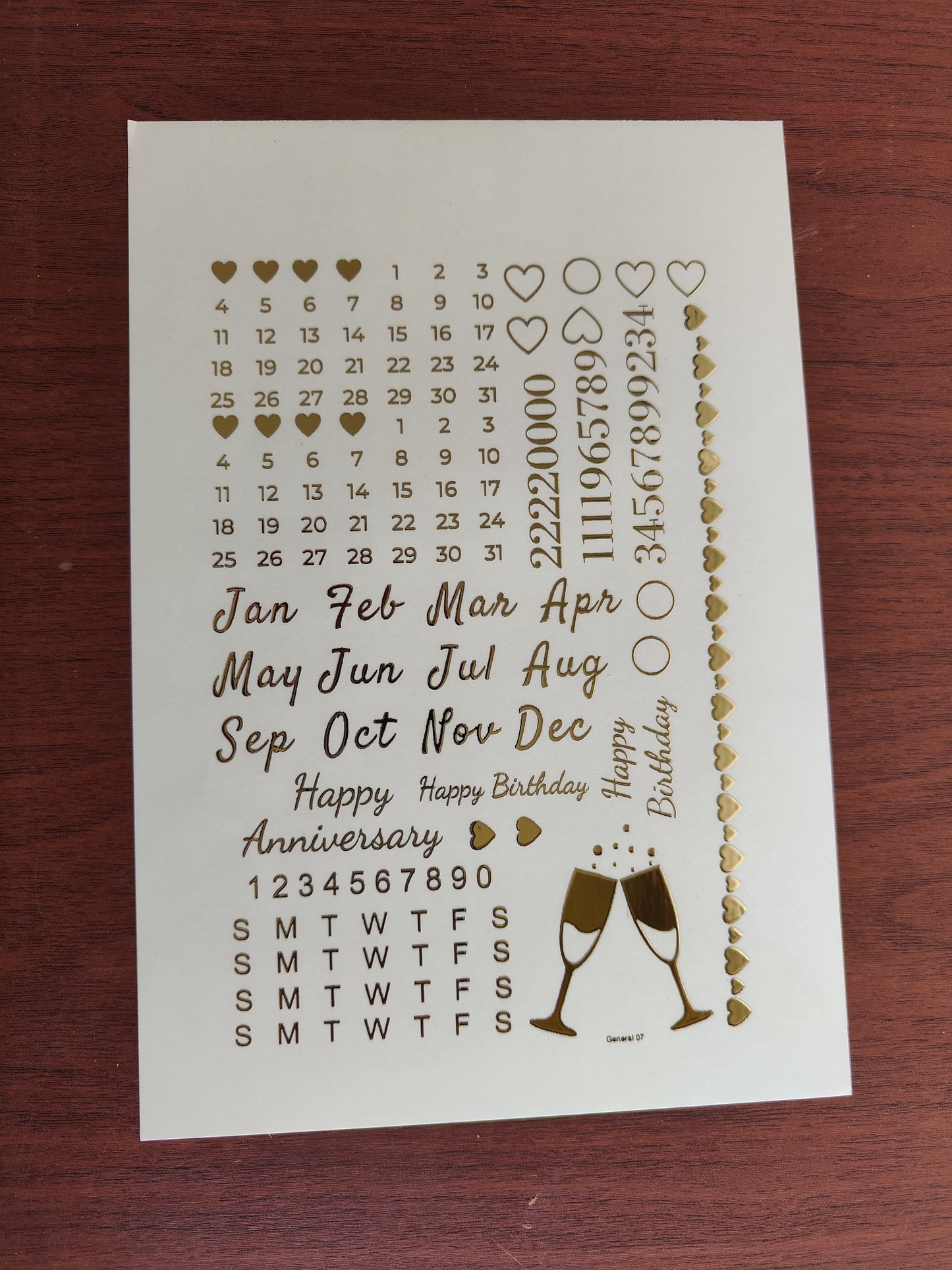 Calendar Sticker - B