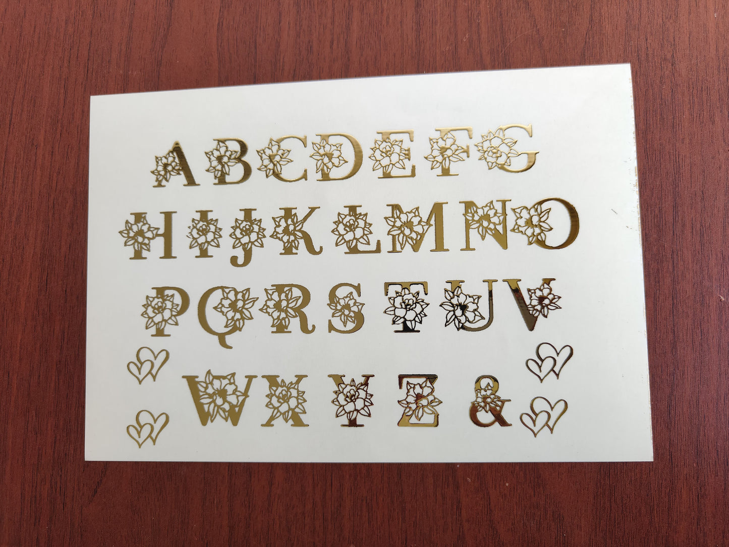 Alphabet Embossed Stickers -II