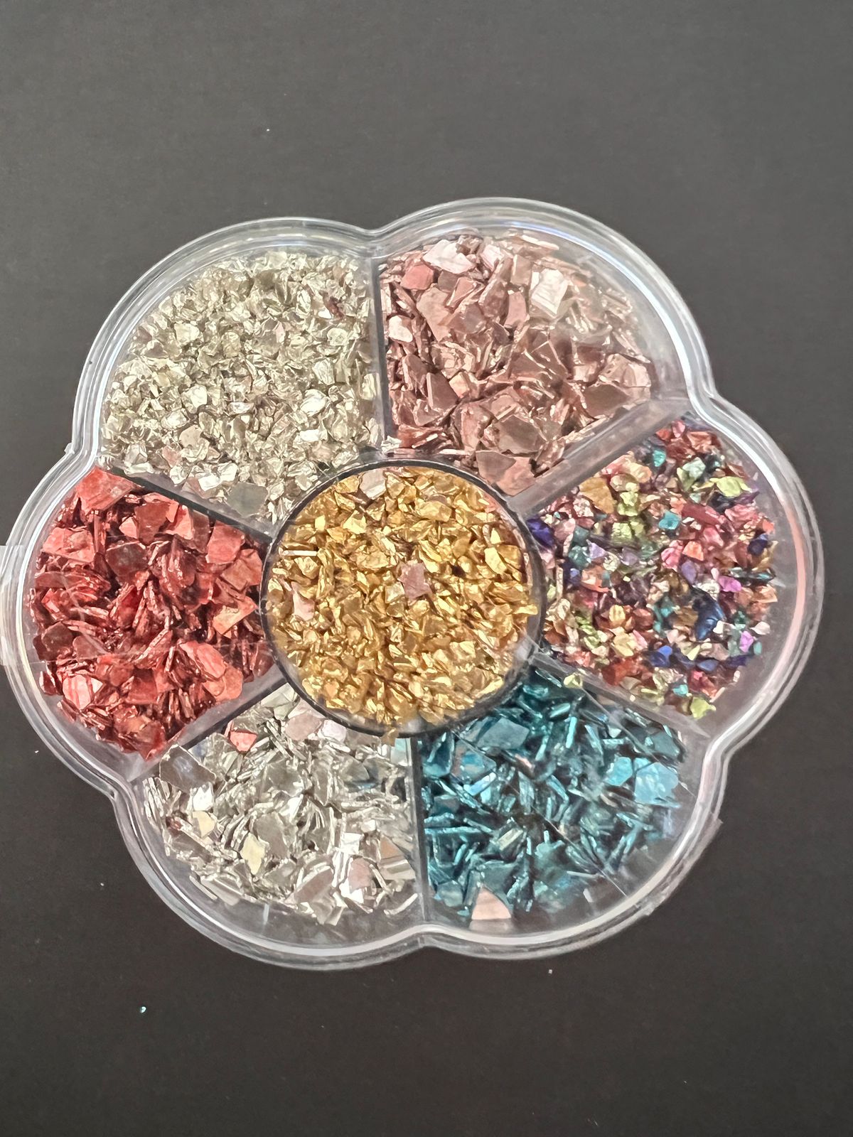7 in 1 set of Glass chips/ Granules
