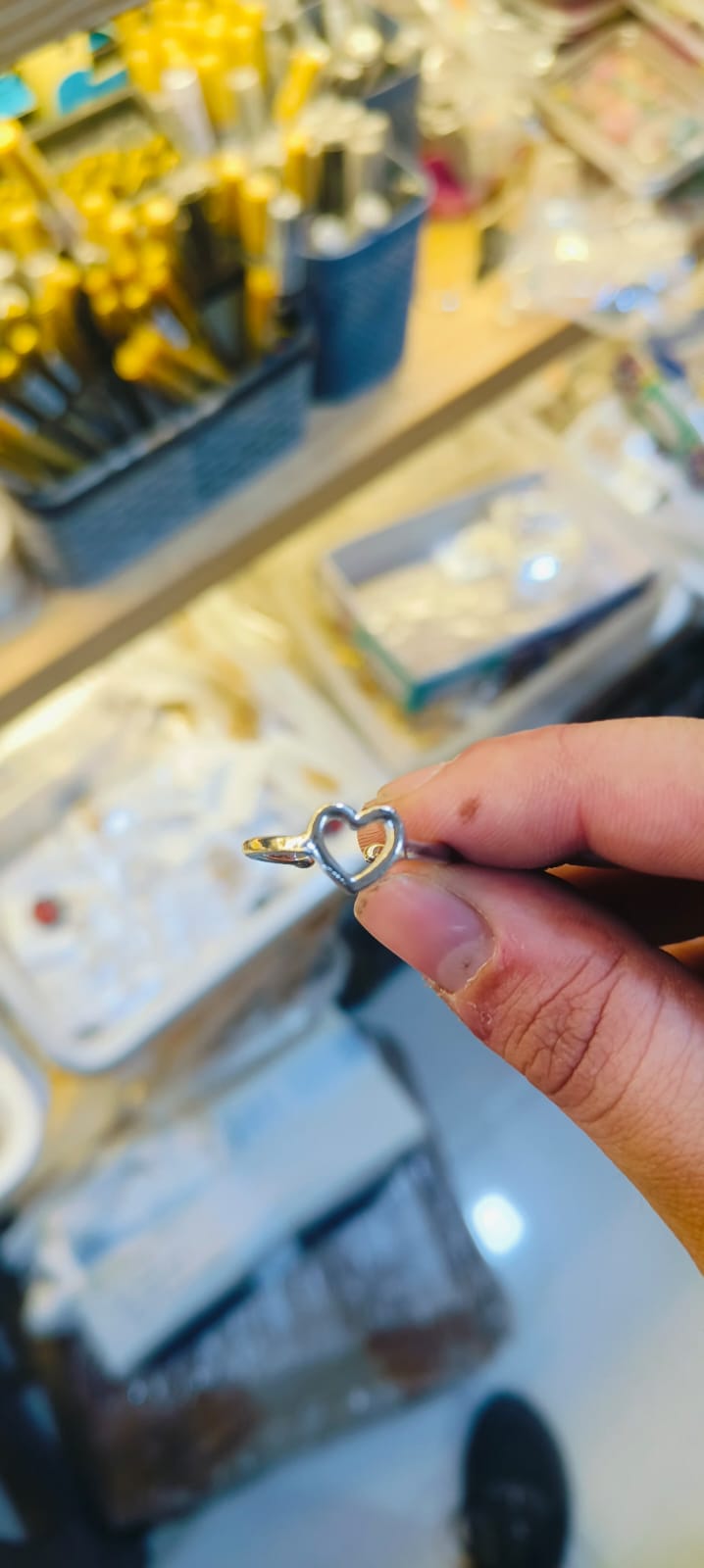 Adjustable Heart shape ring -Golden/Silver