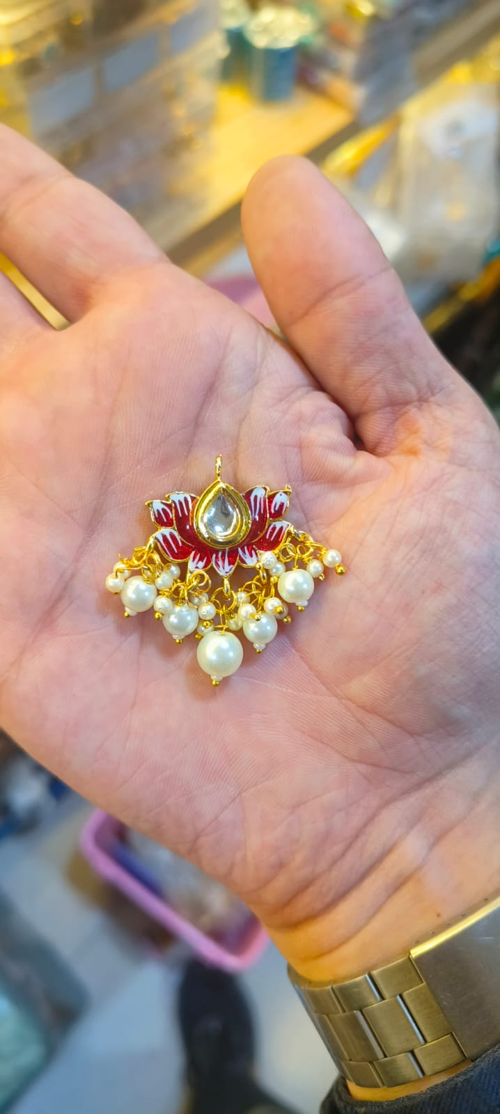 Earings/ lumba / Rakhi latkan Meenakari