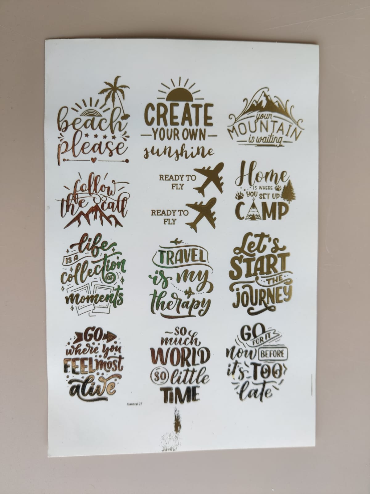 Create Your Own Sunshine Embossed sticker A5 Size