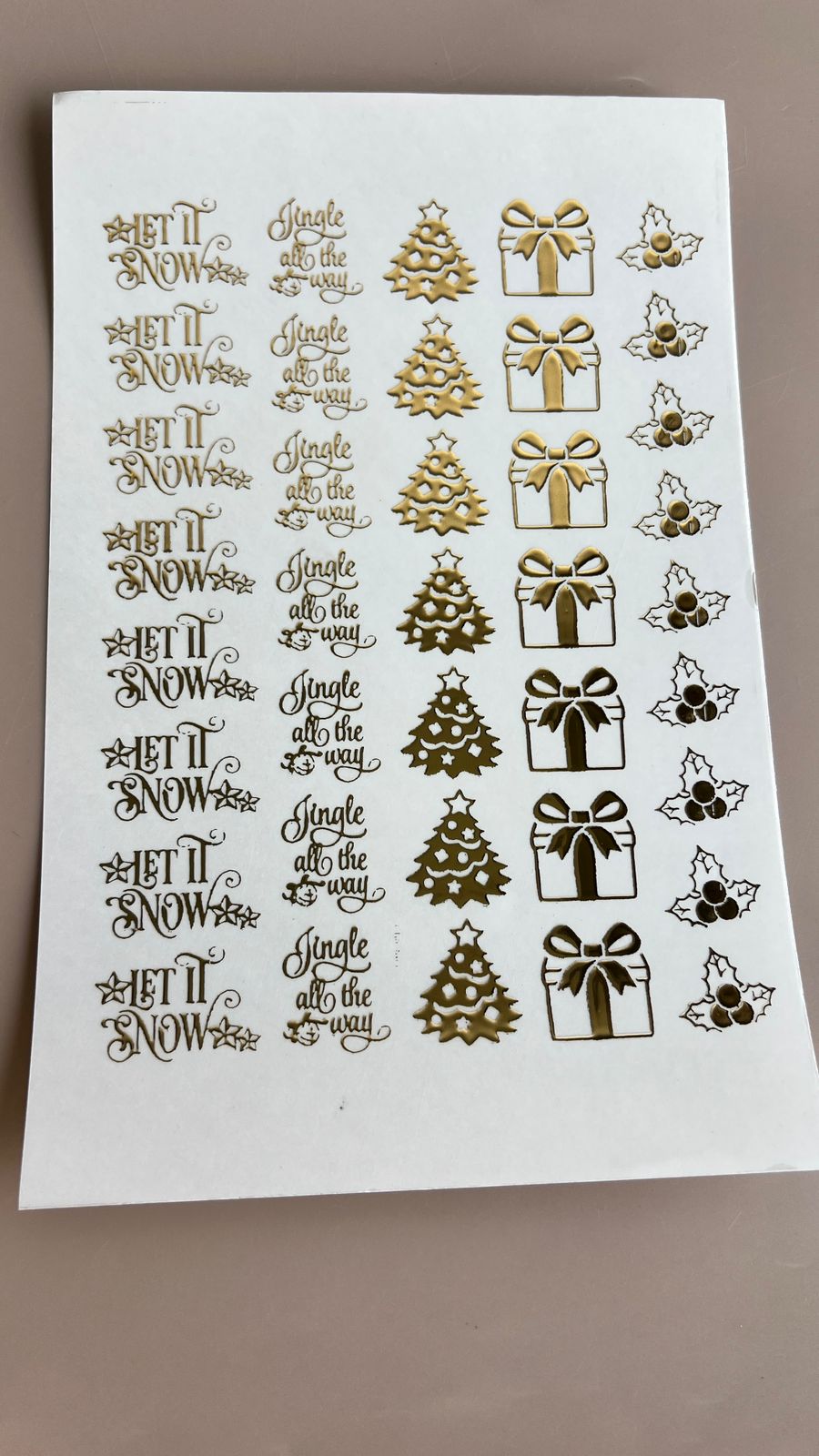 Christmas Embossed Stickers -III