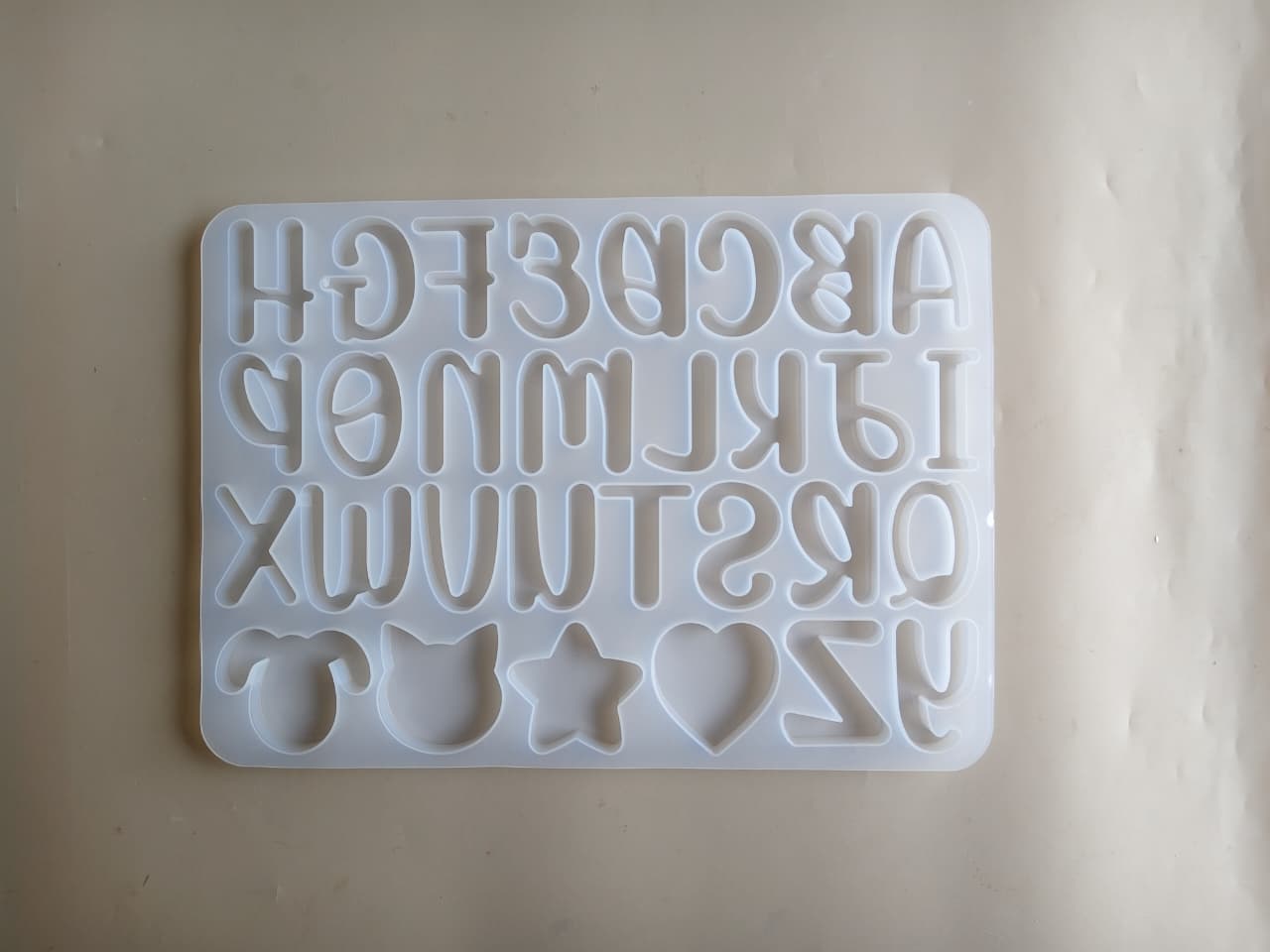 Designer/ cursive Alphabet Keychain Mould without hole