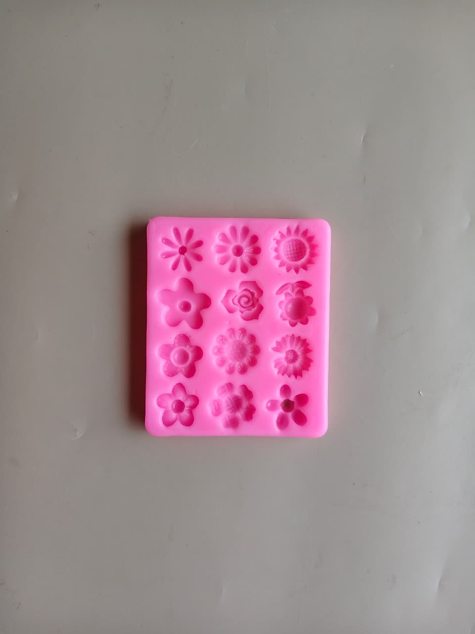 12 cavity 3D flower candle mould