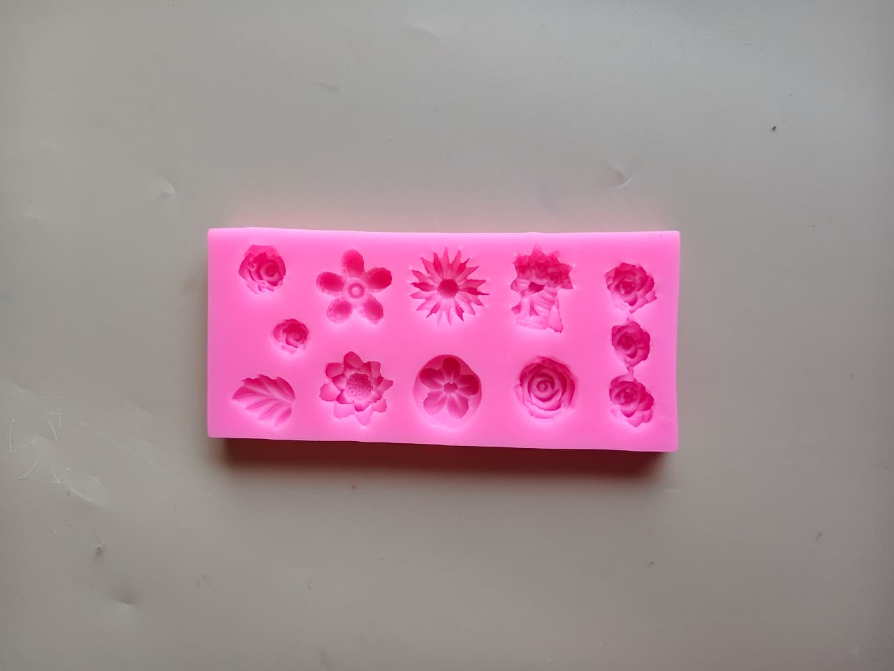 10 cavity 3D flower candle mould