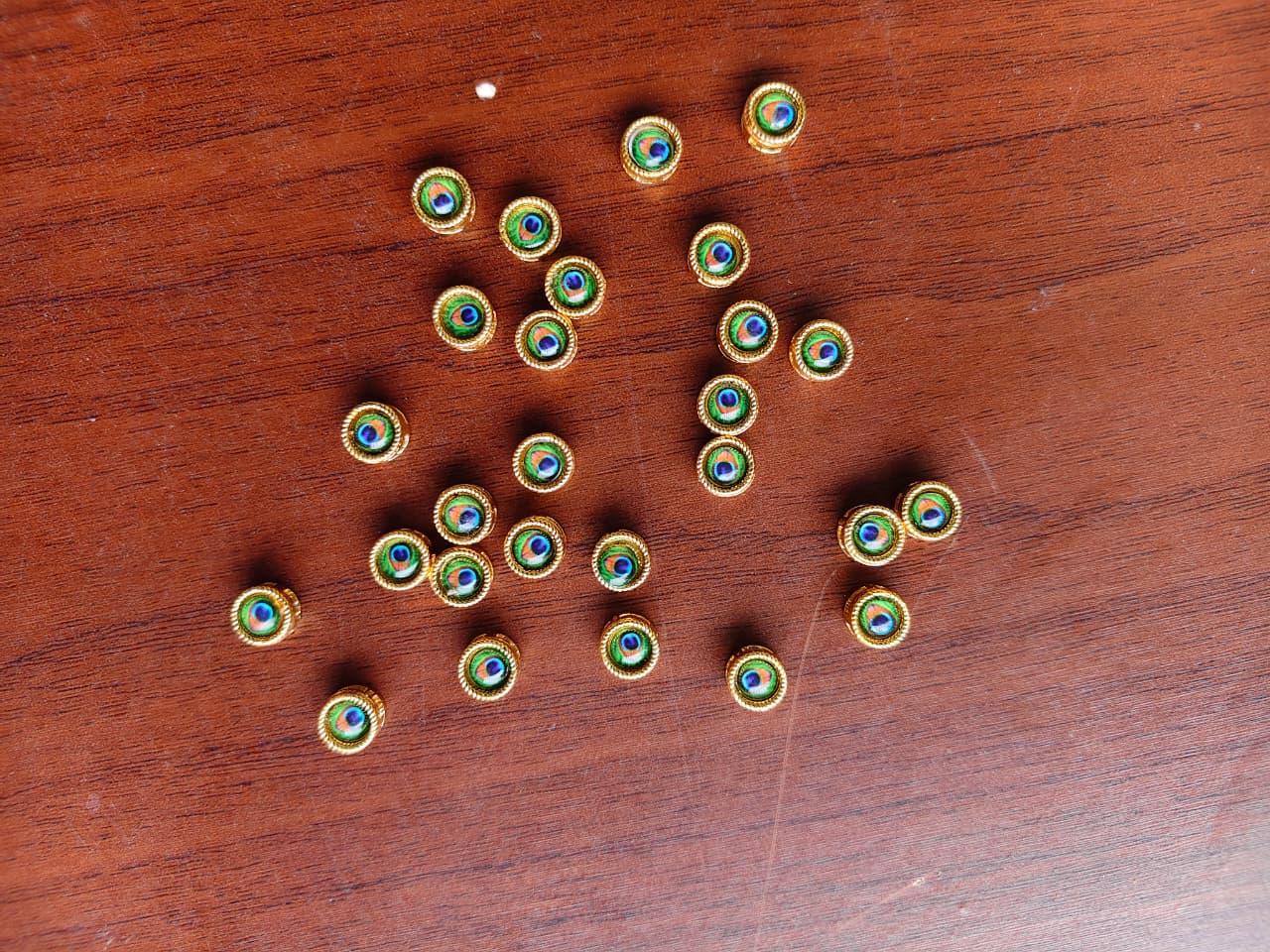 Round Peacock Charm