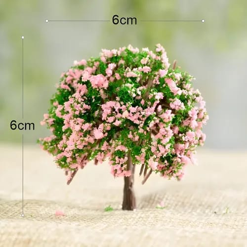 Pink flower tree miniature