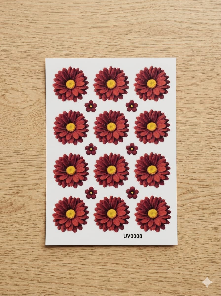 U.V Sticker - Maroon