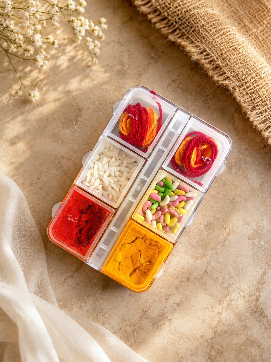 Haldi/kumkum and thread