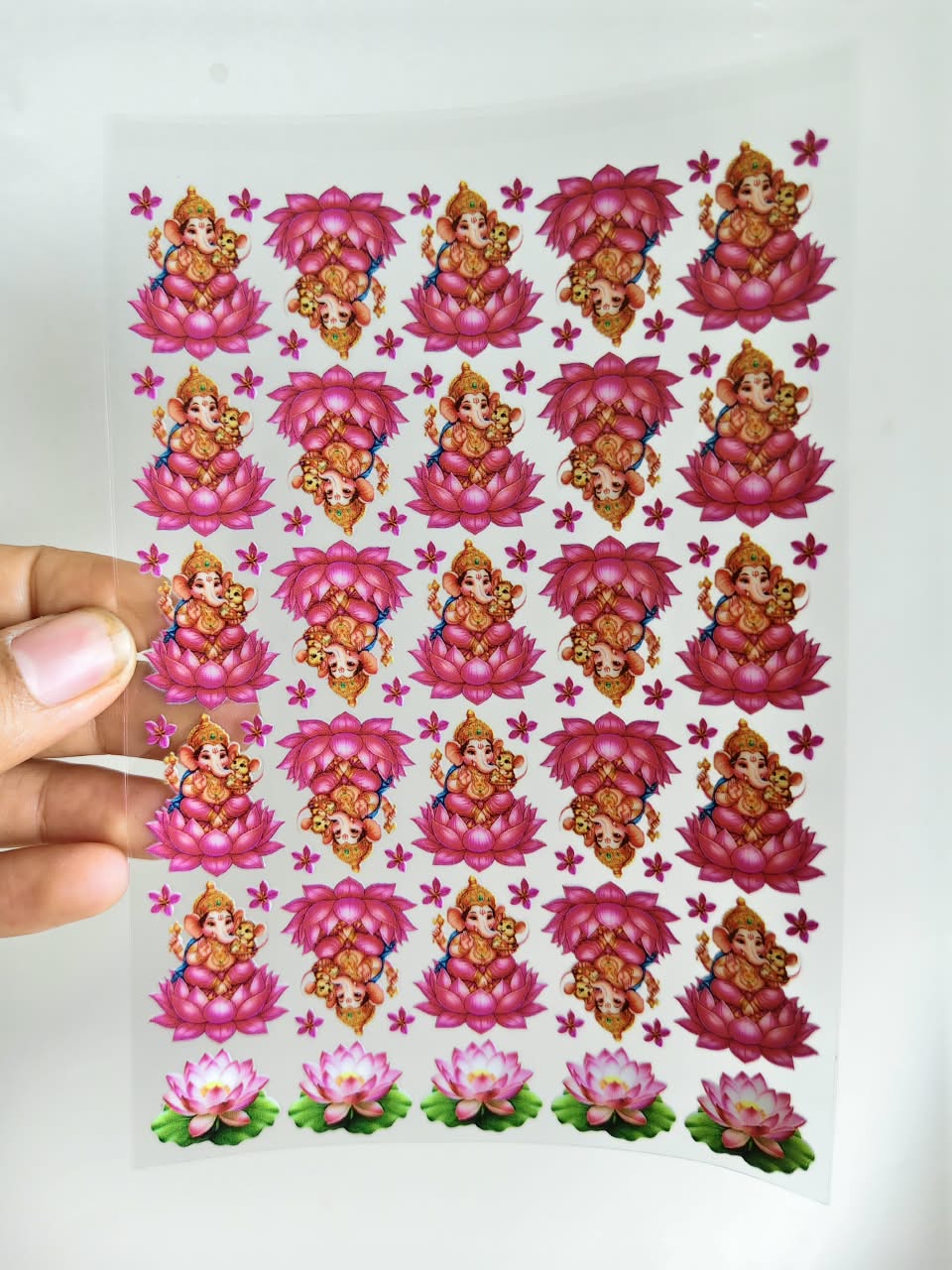 UV DTF Sticker - Ganesha / lotus D