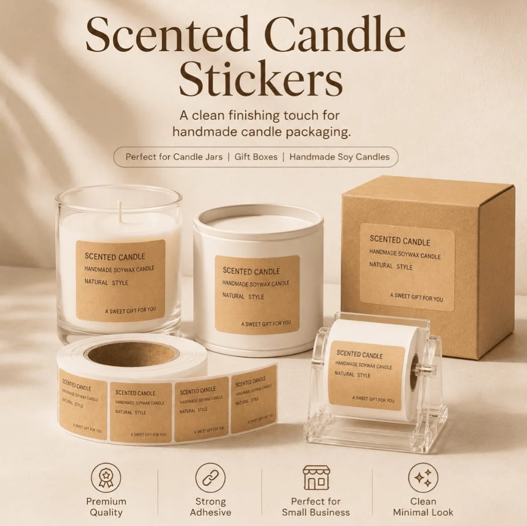 Scented Candle Sticker Roll / Candle Packaging