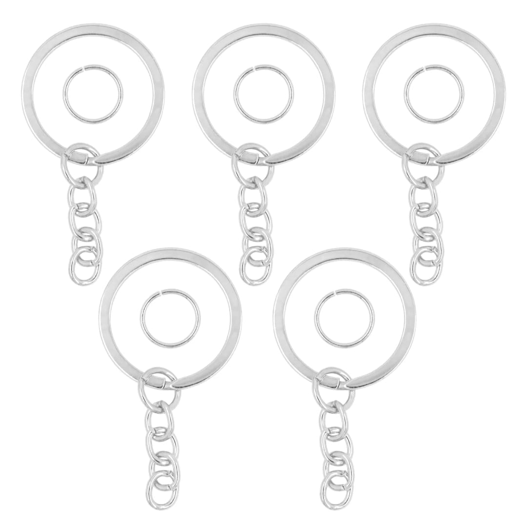 Silver KeyRings / Keychain with connector - set of 25