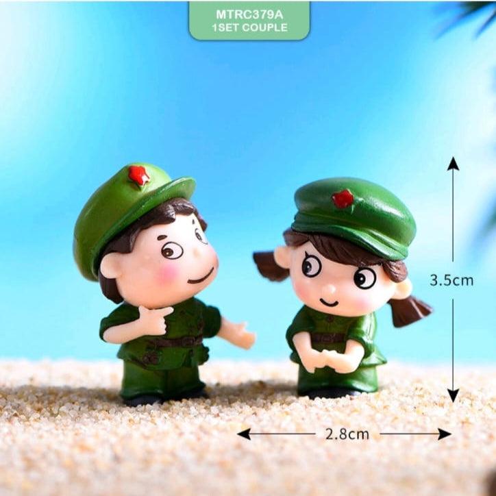 Military Couple Miniature