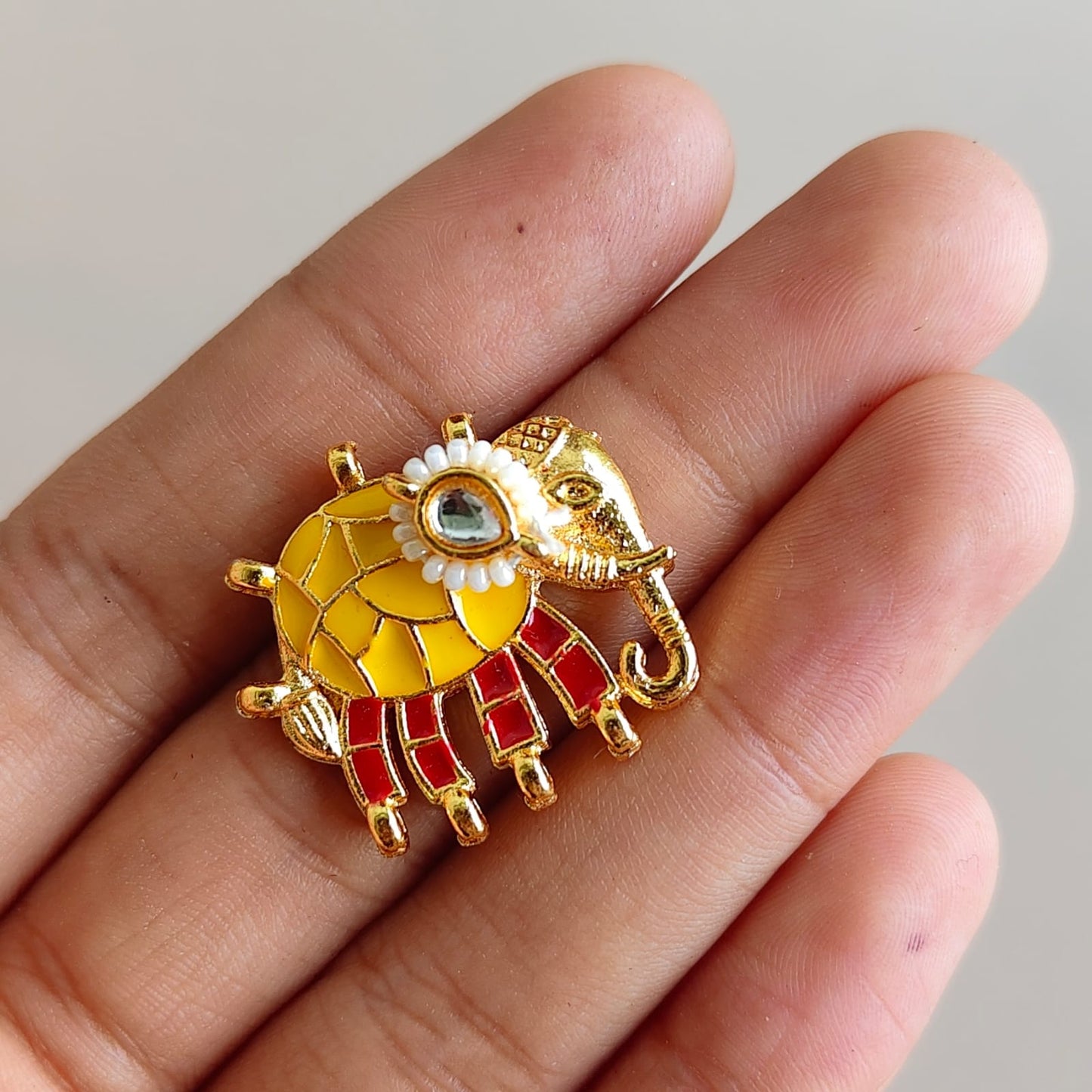 Kundan Elephant Charms - A