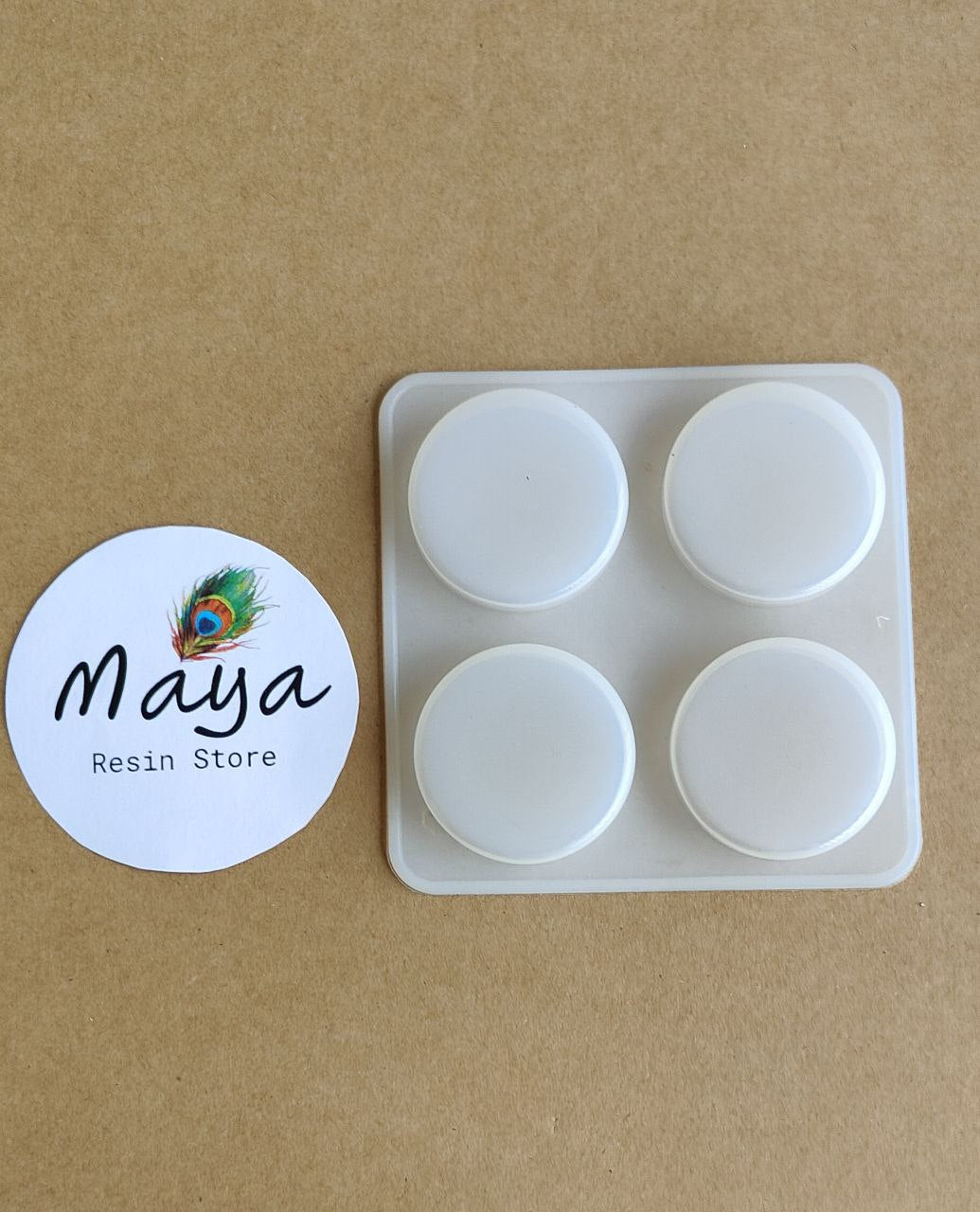 4 Cavity Pop-socket Mould/ Keychain Mould - Round