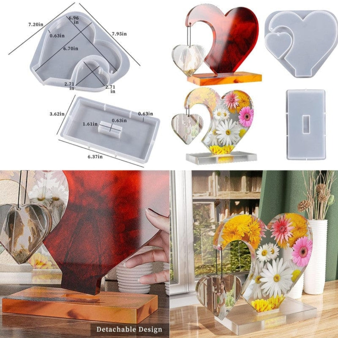 Side heart with stand mould