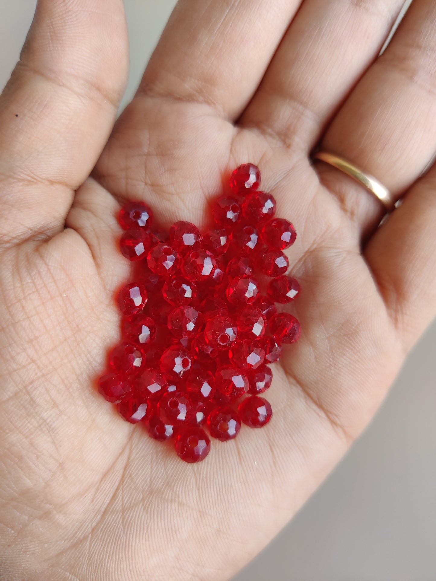 6mm Diamond cut colourful beads small for Bracelet / Rakhi Making
