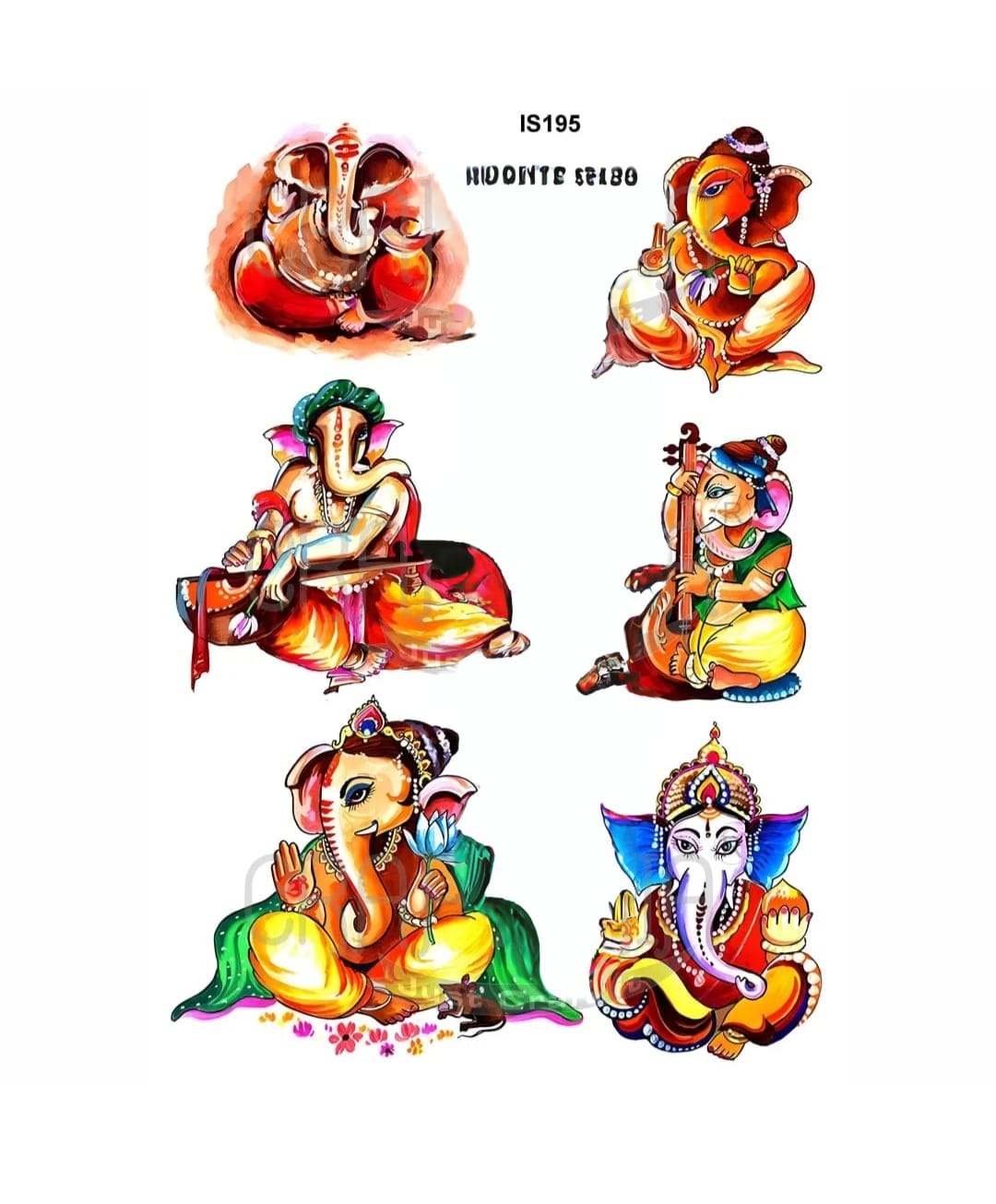 Ganesha Colourful Insert sheet A4 Size
