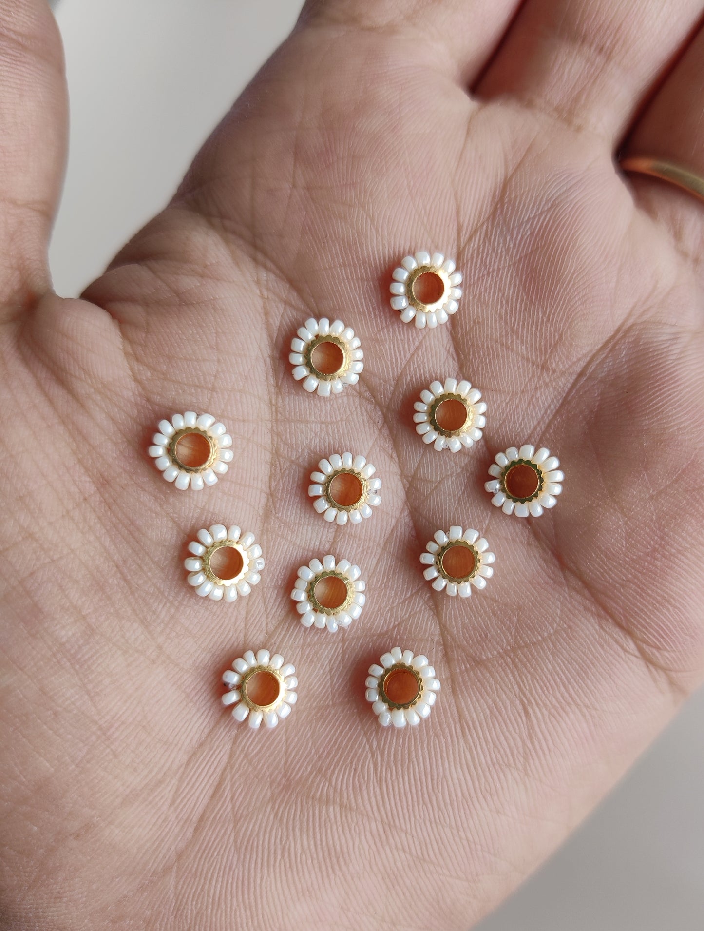 Pearl beads ring for rakhi/bracelet