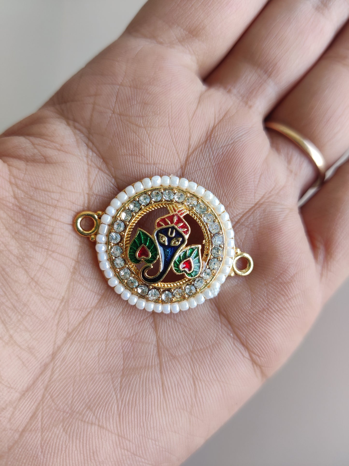Ganesha round charm