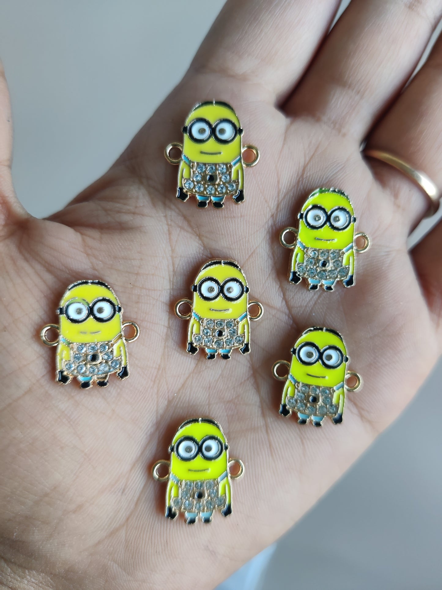 Minion Cartoon stone Charms