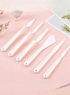 Painting palette knife plastic set of 6