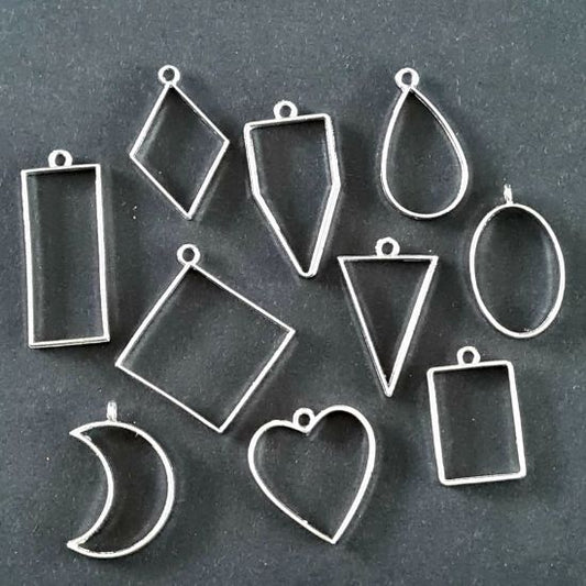 Bezel set of 10 - Silver