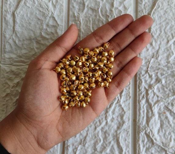 Gold Ghungroo beads for Bracelet / Rakhi Making