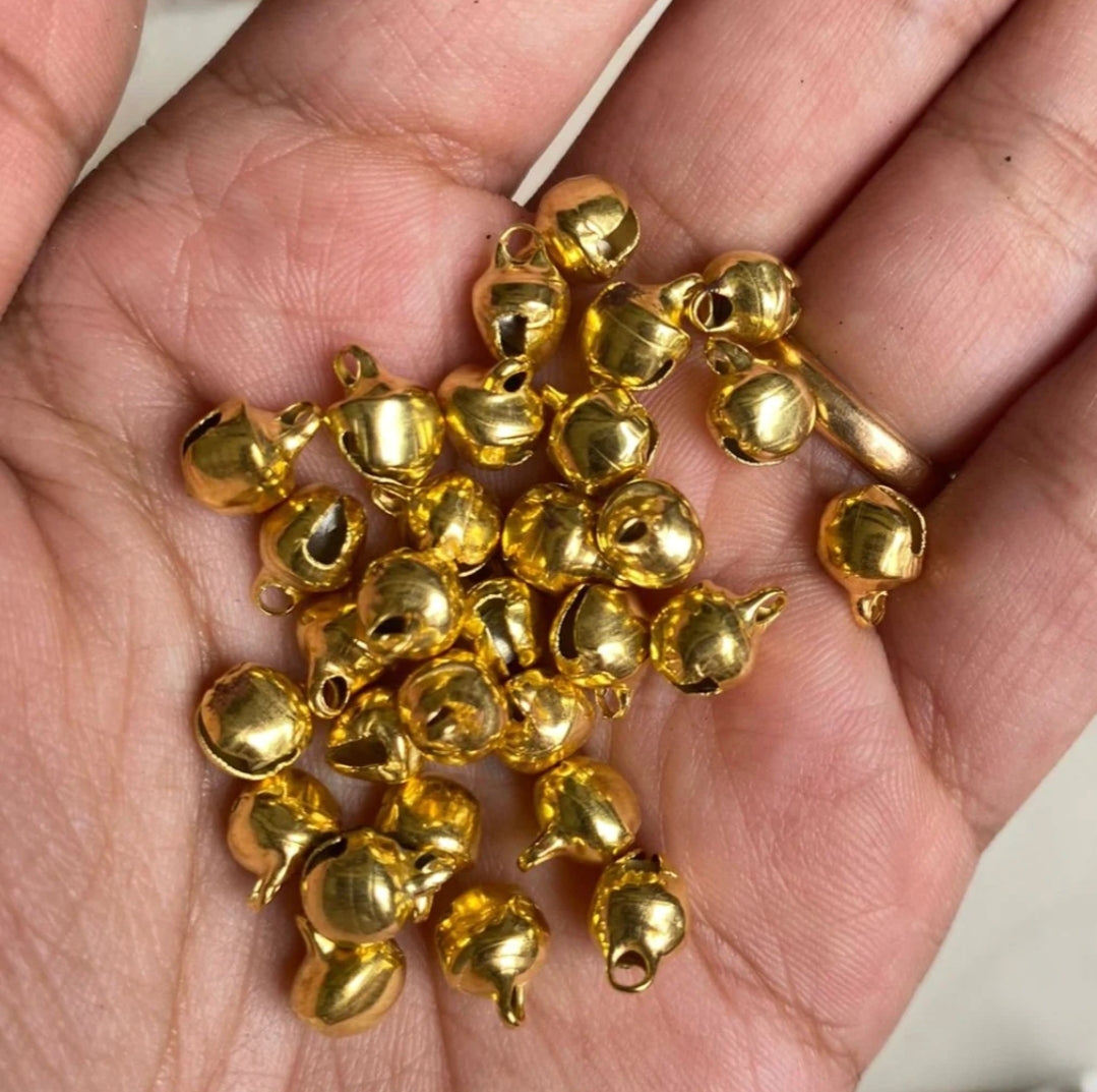 Gold Ghungroo beads for Bracelet / Rakhi Making