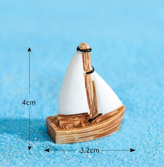 Wooden sail boat miniature
