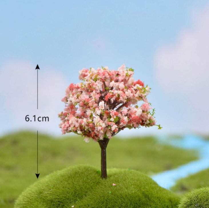 Pink flower tree miniature