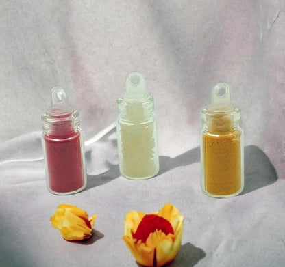 Glass bottle with lid - set of 10