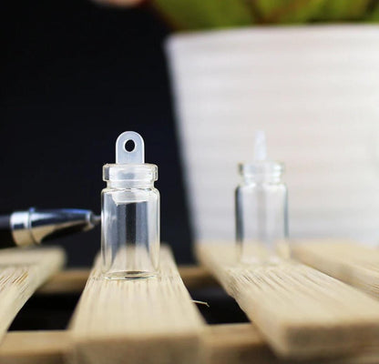 Glass bottle with lid - set of 10