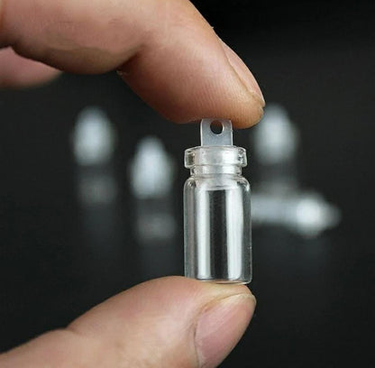 Glass bottle with lid - set of 10