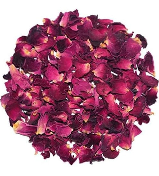 Red roses petals dry