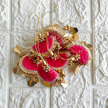 Velvet Rakhi / Lumba Latkan - Red