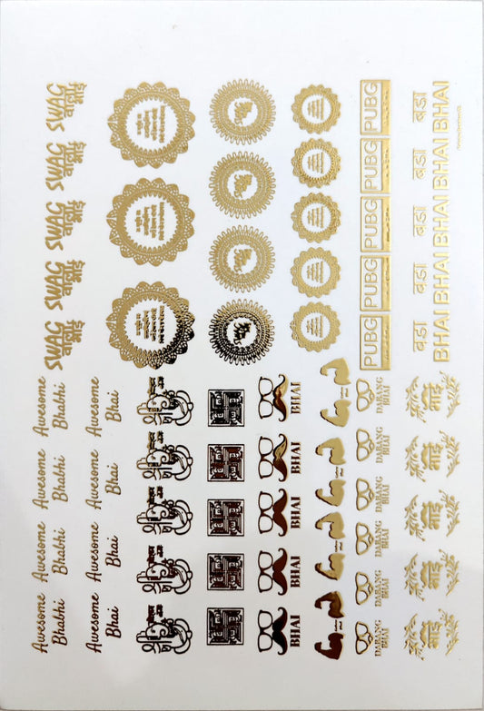 Rakhi Embossed sticker - K