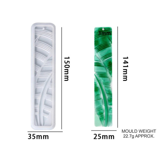 Feather Bookmark Mould - Rectangular