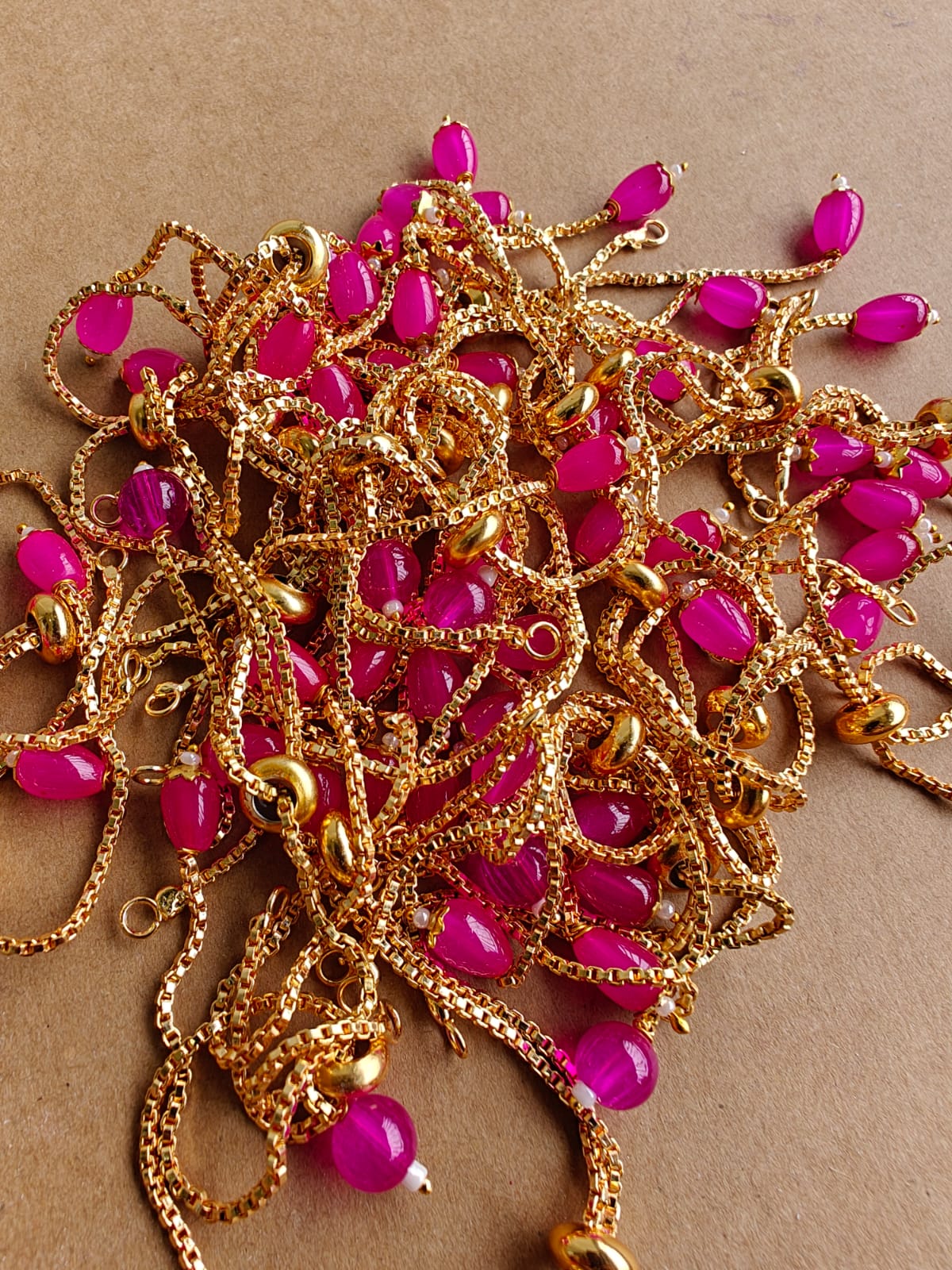 Pink Rakhi bracelet Chain