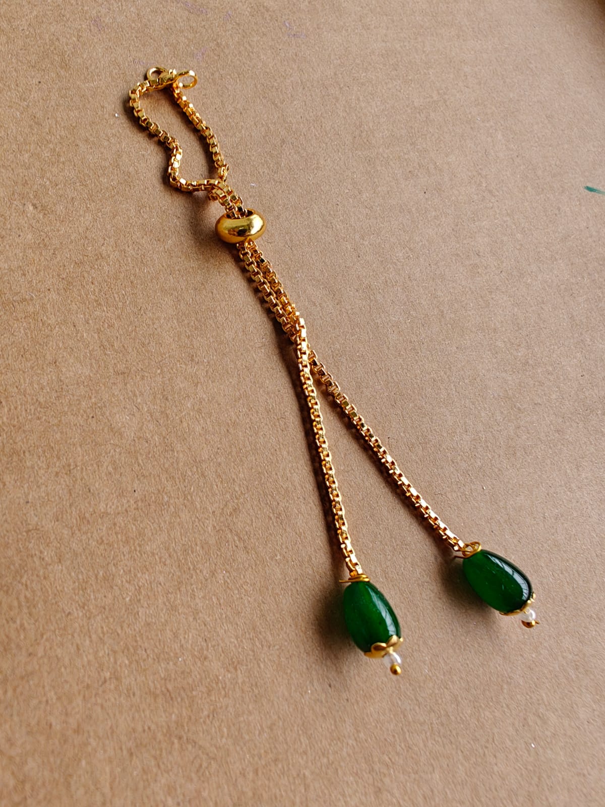 Green Rakhi bracelet Chain