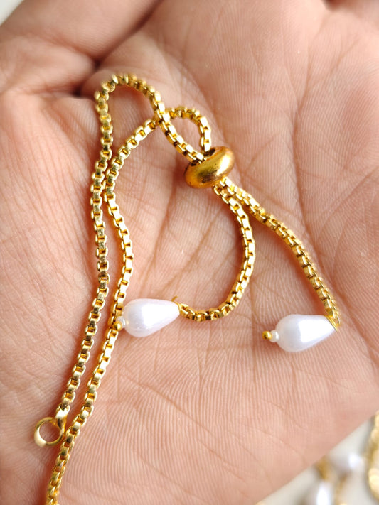 White Rakhi bracelet Chain