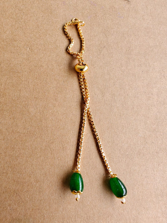 Green Rakhi bracelet Chain