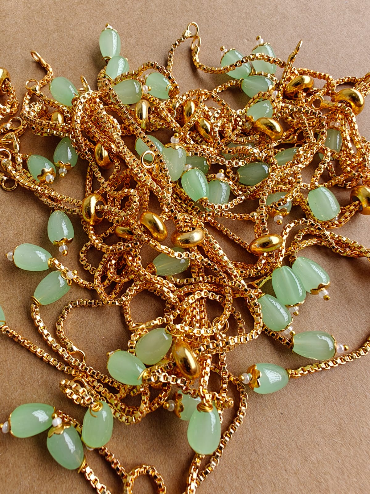 Aquamarine Rakhi bracelet Chain