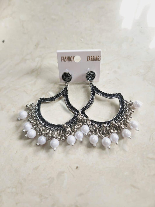 Earrings/Jhumka - White H